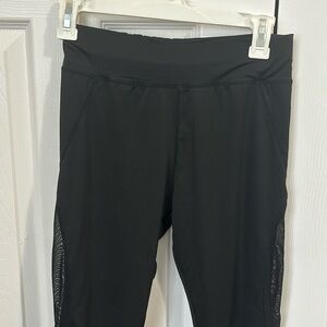 Black Mesh Lined Leggings